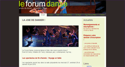 Desktop Screenshot of forum-danse.com