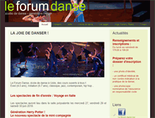 Tablet Screenshot of forum-danse.com
